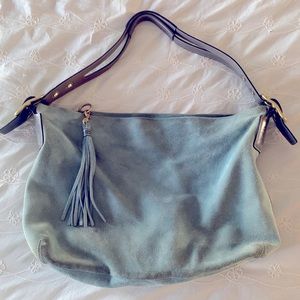Blue Suede Coach Satchel